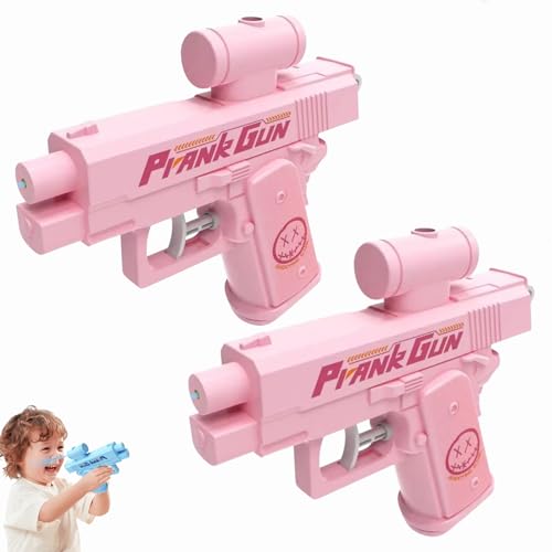Prank Two Way Water Gun, Prank Squirt Gun, Prank Wasserpistole mit Rückspritzeffekt, Double Sided Reverse Water Gun, Scherz-Zweiwege-Wasserpistole für Erwachsene und Kinder (Rosa-2Stück) von Dewppxi