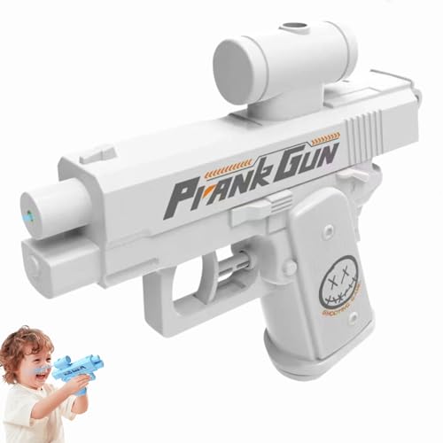 Prank Two Way Water Gun, Prank Squirt Gun, Prank Wasserpistole mit Rückspritzeffekt, Double Sided Reverse Water Gun, Scherz-Zweiwege-Wasserpistole für Erwachsene und Kinder (Weiß) von Dewppxi