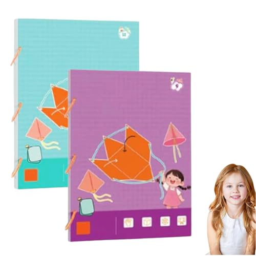 Pull String 3D Geometry Learning Book, 3D-Geometrie-Lernbuch mit Zugschnur, Interaktives Geometrie-Lernset mit Pop-up-Modellen, Geometrie Lernspielzeug Geschenk für Jungen und Mädchen (9+12 models) von Dewppxi