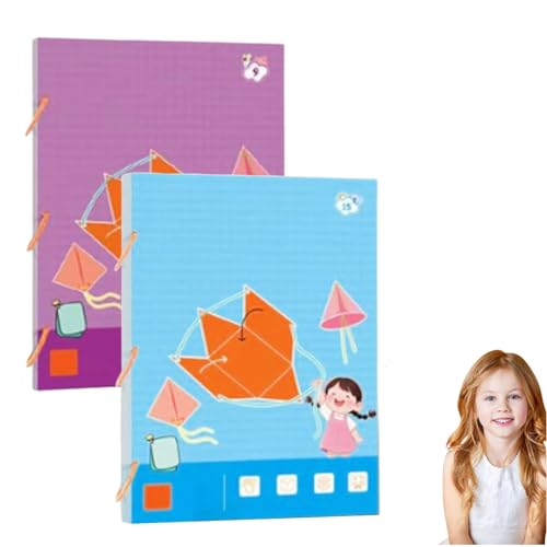Pull String 3D Geometry Learning Book, 3D-Geometrie-Lernbuch mit Zugschnur, Interaktives Geometrie-Lernset mit Pop-up-Modellen, Geometrie Lernspielzeug Geschenk für Jungen und Mädchen (9+15 models) von Dewppxi