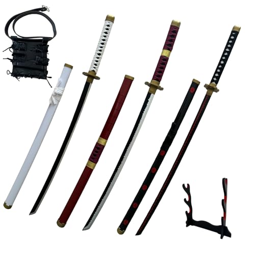 Cosplay-Anime-Schwert – Dämonentöter-Schwert 41 Zoll mit Schwertständer und Gürtel, Katana-Nachbildung des Schwertes, perfekt für Cosplay, Anime, Original-Textur, Bühnenauftritt und als Geschenk von Dfdvye
