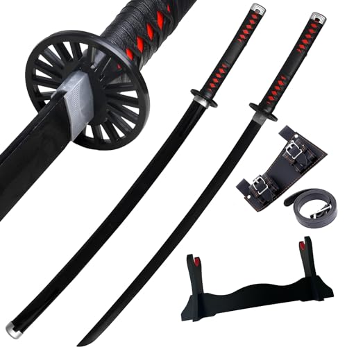 Cosplay-Anime-Schwert – Dämonentöter-Schwert 41 Zoll mit Schwertständer und Gürtel, Katana-Nachbildung des Schwertes, perfekt für Cosplay, Anime, Original-Textur, Bühnenauftritt und als Geschenk von Dfdvye