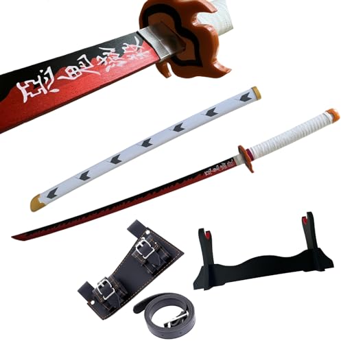 Cosplay-Anime-Schwert – Dämonentöter-Schwert 41 Zoll mit Schwertständer und Gürtel, Katana-Nachbildung des Schwertes, perfekt für Cosplay, Anime, Original-Textur, Bühnenauftritt und als Geschenk Cosplay-Anime-Schwert – Dämonentöter-Schwert 41 Zoll mit Schwertständer und Gürtel, Katana-Nachbildung des Schwertes, perfekt für Cosplay, Anime, Original-Textur, Bühnenauftritt und als Geschenk von Dfdvye