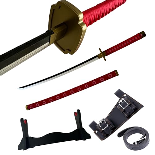 Cosplay-Anime-Schwert – Dämonentöter-Schwert 41 Zoll mit Schwertständer und Gürtel, Katana-Nachbildung des Schwertes, perfekt für Cosplay, Anime, Original-Textur, Bühnenauftritt und als Geschenk von Dfdvye