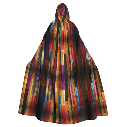 Dfeppjhg Bunt bemalter Holzdruck Kapuzenumhang mit Kapuze für Halloween, Weihnachten, Party, Cosplay-Kostüme Dfeppjhg Bunt bemalter Holzdruck Kapuzenumhang mit Kapuze für Halloween, Weihnachten, Party, Cosplay-Kostüme von Dfeppjhg