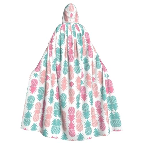 Dfeppjhg Farbiger Ananas-Druck, Kapuzenumhang mit Kapuze, Halloween, Weihnachten, Party, Cosplay-Kostüme Dfeppjhg Farbiger Ananas-Druck, Kapuzenumhang mit Kapuze, Halloween, Weihnachten, Party, Cosplay-Kostüme von Dfeppjhg