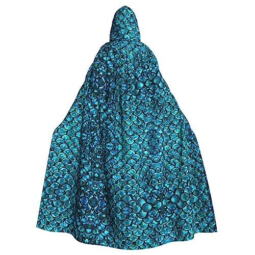 Dfeppjhg Fischschuppen-Umhang mit Kapuze, bedruckt, mit Kapuze, Halloween, Weihnachten, Party, Cosplay-Kostüme Dfeppjhg Fischschuppen-Umhang mit Kapuze, bedruckt, mit Kapuze, Halloween, Weihnachten, Party, Cosplay-Kostüme von Dfeppjhg
