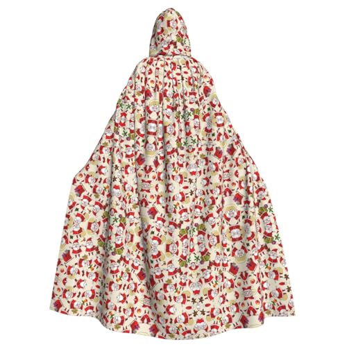 Dfeppjhg Kapuzenumhang mit Kapuze, Cartoon-Motiv, Weihnachtsmann-Druck, Halloween, Weihnachten, Party, Cosplay-Kostüme Dfeppjhg Kapuzenumhang mit Kapuze, Cartoon-Motiv, Weihnachtsmann-Druck, Halloween, Weihnachten, Party, Cosplay-Kostüme von Dfeppjhg