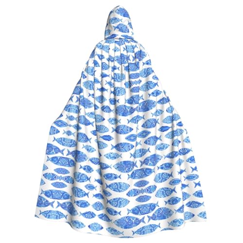 Dfeppjhg Kapuzenumhang mit Kapuze, Fischgemälde, für Halloween, Weihnachten, Party, Cosplay-Kostüme Dfeppjhg Kapuzenumhang mit Kapuze, Fischgemälde, für Halloween, Weihnachten, Party, Cosplay-Kostüme von Dfeppjhg