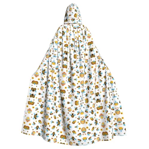 Dfeppjhg Kapuzenumhang mit Kapuze mit Cartoon-Bienenmuster, Halloween, Weihnachten, Party, Cosplay-Kostüme Dfeppjhg Kapuzenumhang mit Kapuze mit Cartoon-Bienenmuster, Halloween, Weihnachten, Party, Cosplay-Kostüme von Dfeppjhg