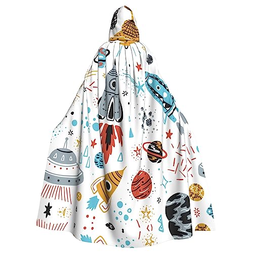 Dfeppjhg Kapuzenumhang mit Kapuze und Cartoon-Raketen-Druck, Halloween, Weihnachten, Party, Cosplay-Kostüme Dfeppjhg Kapuzenumhang mit Kapuze und Cartoon-Raketen-Druck, Halloween, Weihnachten, Party, Cosplay-Kostüme von Dfeppjhg
