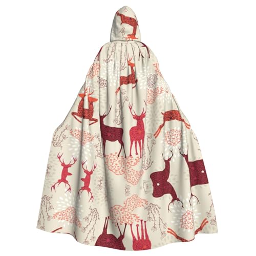 Dfeppjhg Kapuzenumhang mit Kapuze und Elch-Aufdruck für Halloween, Weihnachten, Party, Cosplay-Kostüme Dfeppjhg Kapuzenumhang mit Kapuze und Elch-Aufdruck für Halloween, Weihnachten, Party, Cosplay-Kostüme von Dfeppjhg