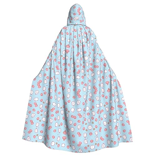 Dfeppjhg Kapuzenumhang mit Kapuze und Erdbeermotiv, Cartoon-Motiv, Halloween, Weihnachten, Party, Cosplay-Kostüme Dfeppjhg Kapuzenumhang mit Kapuze und Erdbeermotiv, Cartoon-Motiv, Halloween, Weihnachten, Party, Cosplay-Kostüme von Dfeppjhg