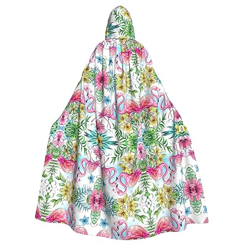 Dfeppjhg Kapuzenumhang mit Kapuze und Flamingo-Blumendruck, Halloween, Weihnachten, Party, Cosplay-Kostüme Dfeppjhg Kapuzenumhang mit Kapuze und Flamingo-Blumendruck, Halloween, Weihnachten, Party, Cosplay-Kostüme von Dfeppjhg