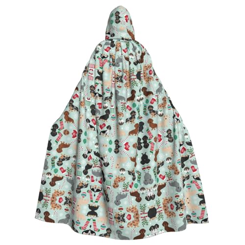 Dfeppjhg Kapuzenumhang mit Kapuze und Hundeflora-Druck, Halloween, Weihnachten, Party, Cosplay-Kostüme Dfeppjhg Kapuzenumhang mit Kapuze und Hundeflora-Druck, Halloween, Weihnachten, Party, Cosplay-Kostüme von Dfeppjhg