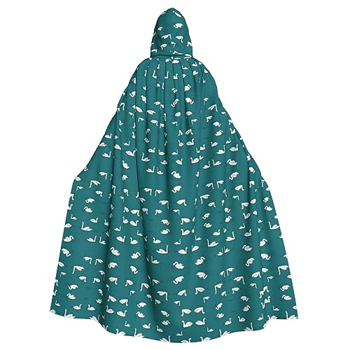 Dfeppjhg Kapuzenumhang mit süßem Schwanenaufdruck, mit Kapuze, Halloween, Weihnachten, Party, Cosplay-Kostüme Dfeppjhg Kapuzenumhang mit süßem Schwanenaufdruck, mit Kapuze, Halloween, Weihnachten, Party, Cosplay-Kostüme von Dfeppjhg