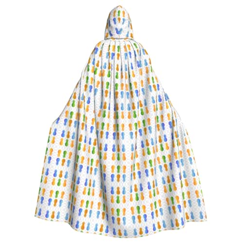 Dfeppjhg Umhang mit Kapuze und buntem Ananas-Druck, für Halloween, Weihnachten, Party, Cosplay-Kostüme Dfeppjhg Umhang mit Kapuze und buntem Ananas-Druck, für Halloween, Weihnachten, Party, Cosplay-Kostüme von Dfeppjhg