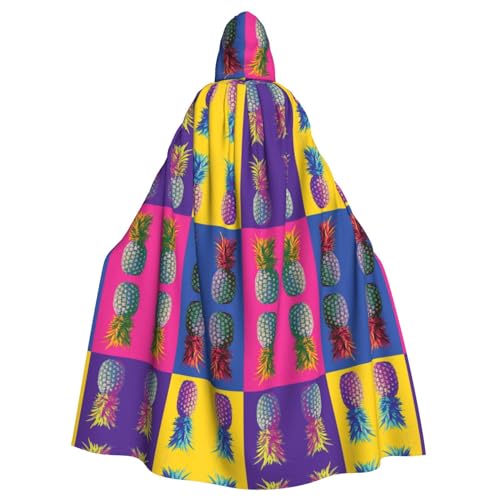Dfeppjhg Umhang mit Kapuze und buntem Ananas-Muster, für Halloween, Weihnachten, Party, Cosplay-Kostüme Dfeppjhg Umhang mit Kapuze und buntem Ananas-Muster, für Halloween, Weihnachten, Party, Cosplay-Kostüme von Dfeppjhg