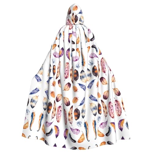 Dfeppjhg Umhang mit Kapuze und buntem Druck, für Halloween, Weihnachten, Party, Cosplay-Kostüme Dfeppjhg Umhang mit Kapuze und buntem Druck, für Halloween, Weihnachten, Party, Cosplay-Kostüme von Dfeppjhg