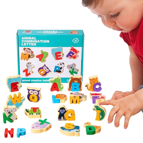 Dfstvup Alphabet Tiere Puzzle - Pädagogisches Lernspielzeug Aus Holz Mit Tierfiguren - Feinmotorik Förderung Für Kinder Und Mädchen Ab 3 Jahren Vorschule Entwicklungs Spielzeug Set Dfstvup Alphabet Tiere Puzzle - Pädagogisches Lernspielzeug Aus Holz Mit Tierfiguren - Feinmotorik Förderung Für Kinder Und Mädchen Ab 3 Jahren Vorschule Entwicklungs Spielzeug Set von Dfstvup