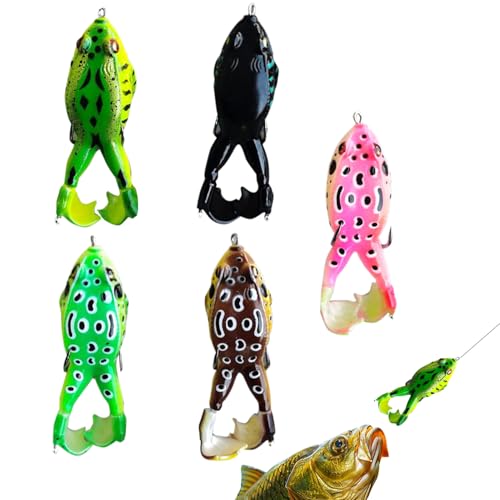 Dfstvup Froschköder Zum Barschangeln, Oberflächenköder Set mit Köderbox, Realistischer Schwimmköder Schwimmender Wobbler Unisex Fluss Salzwasser Schlangenkopffisch Karpfen Süßwasser Dfstvup Froschköder Zum Barschangeln, Oberflächenköder Set mit Köderbox, Realistischer Schwimmköder Schwimmender Wobbler Unisex Fluss Salzwasser Schlangenkopffisch Karpfen Süßwasser von Dfstvup