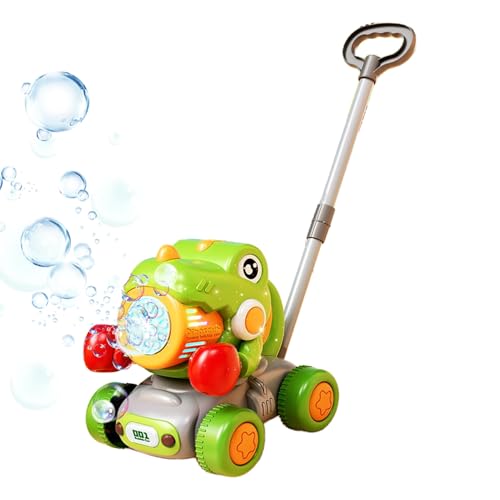 Dfstvup Kinder Rasenmäher Mit Blasenfunktion,Dinosaurier Seifenblasen Rasenmäher Spielzeug | Interaktives Auslaufsicheres Wasserdichtes Spielzeug Für Draußen Ab 3 Jahre Garten Spielplatz von Dfstvup
