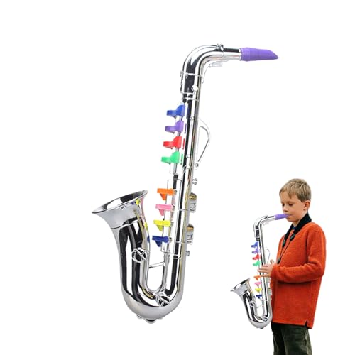 Dfstvup Kinder Saxophon, Spielzeugsaxophon | Horn Musikinstrument,Musikalisches Bildungsleichtmarschposaunenposan von Dfstvup