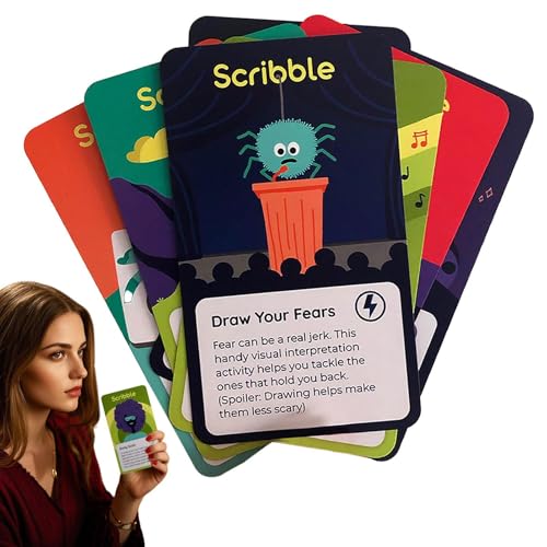 Dfstvup Kreative Zeichenimpulse - Papierkarten Zur Förderung Der Mentalen Gesundheit - Inspiration Für Meditation & Unterstützung Der Emotionalen Balance Für, Mädchen Und Jugendliche von Dfstvup