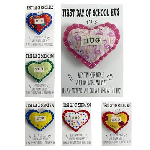 Dfstvup Pocket Hugs Für Kinder - 6er Set Motivationskarten Mit Herzform - Emotionale Unterstützung, Handgefertigtes Spielzeug & Geschenkidee für Vorschule und Schulanfang Dfstvup Pocket Hugs Für Kinder - 6er Set Motivationskarten Mit Herzform - Emotionale Unterstützung, Handgefertigtes Spielzeug & Geschenkidee für Vorschule und Schulanfang von Dfstvup