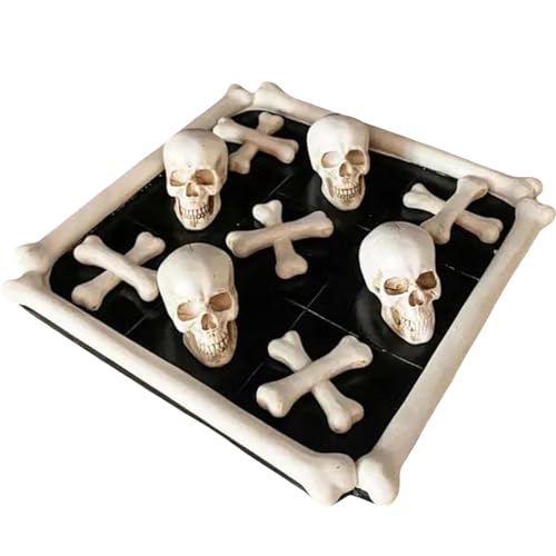 Dfstvup Reiseschachspiel | 2-in-1 Reise Schachbrett Mit Schädel & Kreuzknochen Design,Handgefertigte Resin-Dekorationen Für Zuhause Im Gothic-Stil, Familienspiele Und Gesellschaftsspiele Für Dfstvup Reiseschachspiel | 2-in-1 Reise Schachbrett Mit Schädel & Kreuzknochen Design,Handgefertigte Resin-Dekorationen Für Zuhause Im Gothic-Stil, Familienspiele Und Gesellschaftsspiele Für von Dfstvup