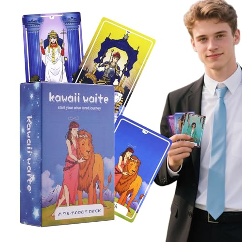 Dfstvup Tarot Kartenset,Familien Orakel Partyspiel | Wahrsagekarten 78 Stück Mit Schicksalsdeutung Für Reiseclub Und Unterwegs Dfstvup Tarot Kartenset,Familien Orakel Partyspiel | Wahrsagekarten 78 Stück Mit Schicksalsdeutung Für Reiseclub Und Unterwegs von Dfstvup