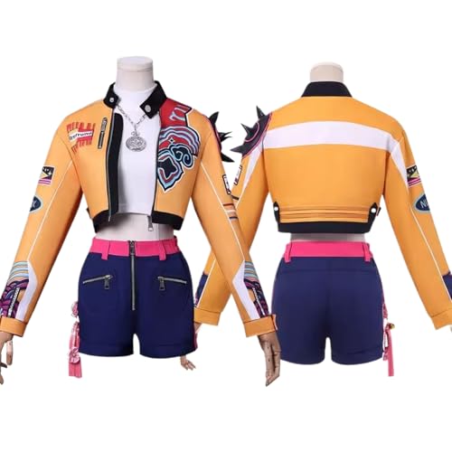 Kostüm Für Mädchen, 3 Stück Demon Hunter Kostüm, Halloween Fancy Cosplay Kostüme Für Kinder Urlaubskarneval Party Dress-up, Schulleistung von Dfstvup