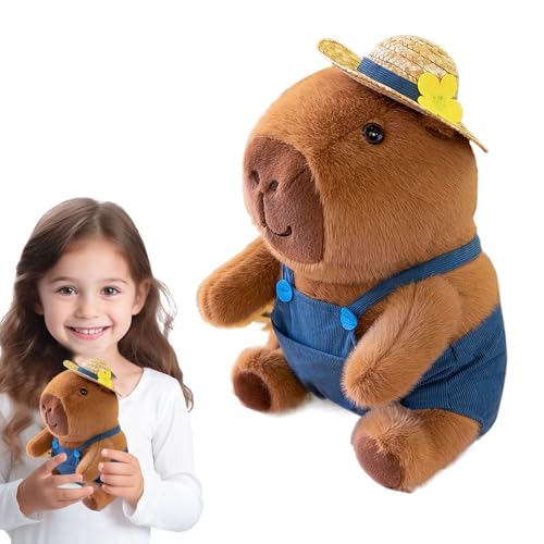 Capybara Plush, 25cm Stuffed Capybara Pillow, Capybara Hugging Throw Pillow, Soft Capybara Plush Doll Ultra-Soft Huggable Charming Capybara Design With Clothes Amazing Present For Kids Capybara Lovers Capybara Plush, 25cm Stuffed Capybara Pillow, Capybara Hugging Throw Pillow, Soft Capybara Plush Doll Ultra-Soft Huggable Charming Capybara Design With Clothes Amazing Present For Kids Capybara Lovers von Dgayaeic