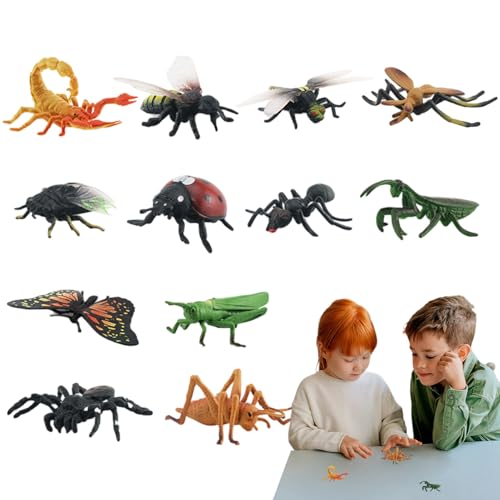 Dgayaeic Gefälschte Tierfiguren für Kinder, kleine Fliegentierspielzeuge | Lernspielzeug Tiermodell | 12-teiliges Spiel-Fliegentierfiguren-Set, realistische Kunsttierfiguren-Set, Spinnen, Skorpione, Dgayaeic Gefälschte Tierfiguren für Kinder, kleine Fliegentierspielzeuge | Lernspielzeug Tiermodell | 12-teiliges Spiel-Fliegentierfiguren-Set, realistische Kunsttierfiguren-Set, Spinnen, Skorpione, von Dgayaeic
