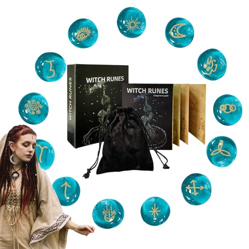 Dgayaeic Runenset - Hexensteine | Wahrsagewerkzeuge Mit Anleitungsbuch & Beutel Für Anfänger Altardekoration Spirituelle Rituale Dgayaeic Runenset - Hexensteine | Wahrsagewerkzeuge Mit Anleitungsbuch & Beutel Für Anfänger Altardekoration Spirituelle Rituale von Dgayaeic