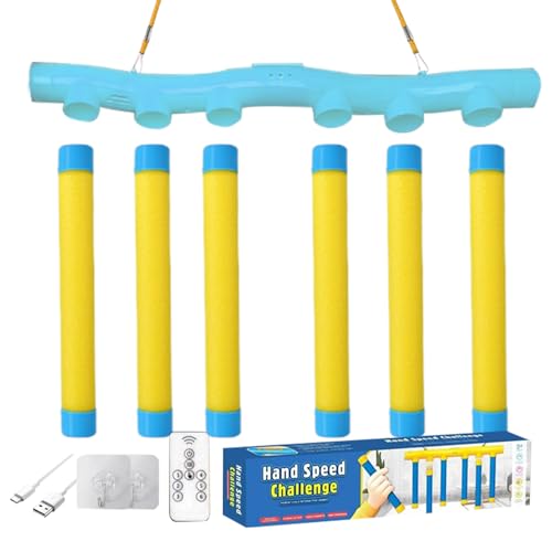 Fangsticksspiele, fallendes Sticksspiel, Reflex Challenge Reaktionstraining Spielzeug, einstellbare Geschwindigkeitsniveaus, erhöht kognitive Fähigkeiten, Bildung und Spaß 40 x 5,3 x 9,5 cm für alle A Fangsticksspiele, fallendes Sticksspiel, Reflex Challenge Reaktionstraining Spielzeug, einstellbare Geschwindigkeitsniveaus, erhöht kognitive Fähigkeiten, Bildung und Spaß 40 x 5,3 x 9,5 cm für alle A von Dgayaeic