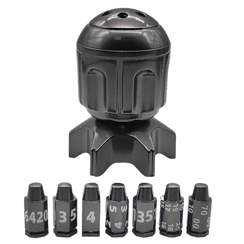 Würfel-Set, Metall-Würfelhalter, Revolver, polyedrischer Kugelhalter, elegantes Ausstellungsstück, tragbar, 8,5 x 8 x 8,8 cm, tolles Geschenk für Sammler, Tischspieler zu jedem Anlass Würfel-Set, Metall-Würfelhalter, Revolver, polyedrischer Kugelhalter, elegantes Ausstellungsstück, tragbar, 8,5 x 8 x 8,8 cm, tolles Geschenk für Sammler, Tischspieler zu jedem Anlass von Dgayaeic