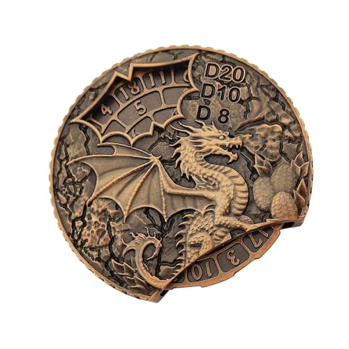 Würfelspinner, Metall-Roulette-Würfel, Zappelwürfel im Drachen-Design aus Zinklegierung, Drachen-Roulette-Würfelspinner, Rollenspiel-Brettspielzubehör, koreanisches traditionelles Spiel, perfekt für F Würfelspinner, Metall-Roulette-Würfel, Zappelwürfel im Drachen-Design aus Zinklegierung, Drachen-Roulette-Würfelspinner, Rollenspiel-Brettspielzubehör, koreanisches traditionelles Spiel, perfekt für F von Dgayaeic