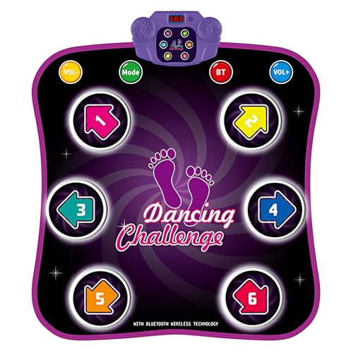 Dhapy Dance Mat for Kids - Light Up Dance Pad for Girls, Bluetooth Support, Built-in Music, Dancing Toy with 6 Game Modes & 3 Challenge Levels, Christmas Birthday Gifts for Girls Boys Age 3+ Dhapy Dance Mat for Kids - Light Up Dance Pad for Girls, Bluetooth Support, Built-in Music, Dancing Toy with 6 Game Modes & 3 Challenge Levels, Christmas Birthday Gifts for Girls Boys Age 3+ von Dhapy