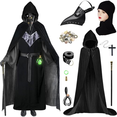 Dhnvcud Plague Doctor Maske Langnasenschnabel Set Dhnvcud Plague Doctor Maske Langnasenschnabel Set von Dhnvcud