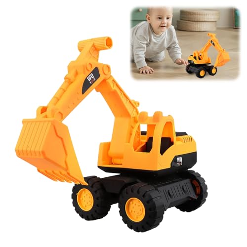 Dhqkqg Bagger Spielzeug, Sandspielzeug Bagger Sandkasten, Sandspielzeug Auto, Mini-Crew Kipplaster, Bagger Baufahrzeug, Sandbagger, Radlader, Sandspielzeugs für Kinder Ab 2-5 Jahr (Bagger) von Dhqkqg