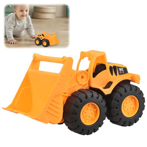 Dhqkqg Bagger Spielzeug, Sandspielzeug Bagger Sandkasten, Sandspielzeug Auto, Mini-Crew Kipplaster, Bagger Baufahrzeug, Sandbagger, Radlader, Sandspielzeugs für Kinder Ab 2-5 Jahr (Bulldozer) von Dhqkqg