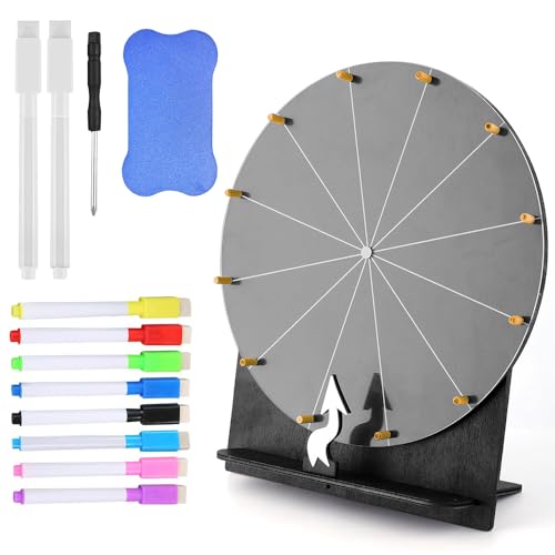 Dhqkqg Glücksrad Zum Drehen, 29 cm Spinnings Prize Wheel, Glücksrad zum Selbstgestalten, Gluecksrad Gluecksrad mit Ständer, Glücksrad Spielzeug mit Markierstift, Für Karneval, Messen Dhqkqg Glücksrad Zum Drehen, 29 cm Spinnings Prize Wheel, Glücksrad zum Selbstgestalten, Gluecksrad Gluecksrad mit Ständer, Glücksrad Spielzeug mit Markierstift, Für Karneval, Messen von Dhqkqg