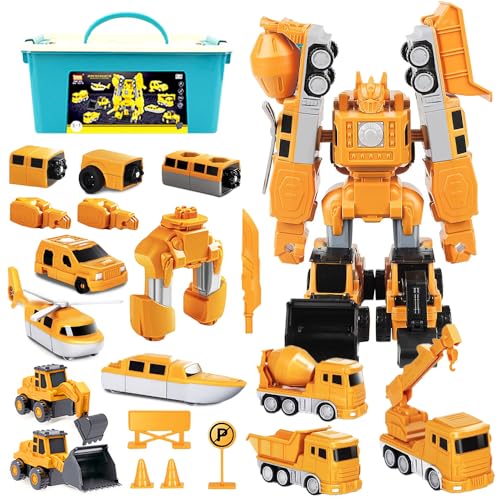 Dhqkqg 35pcs Magnetische Transform Spielzeug für Kinder, Verformung Roboter Baustellenfahrzeuge, Auto Spielzeugset mit Aufbewahrungsbox, Kombinierte Roboter Kinder Spielzeug for Boys Kids Dhqkqg 35pcs Magnetische Transform Spielzeug für Kinder, Verformung Roboter Baustellenfahrzeuge, Auto Spielzeugset mit Aufbewahrungsbox, Kombinierte Roboter Kinder Spielzeug for Boys Kids von Dhqkqg
