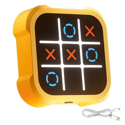 Dhqkqg Tic Tac Toe Spiel, Tragbare 3 In 1 Puzzlespielkonsole, Elektronisches Tic Tac Toe Spiel, Tragbare Puzzle Spielekonsole Reise Puzzle Spielekonsole, Klassisches Fingerspitzen Spielzeug Brettspiel von Dhqkqg