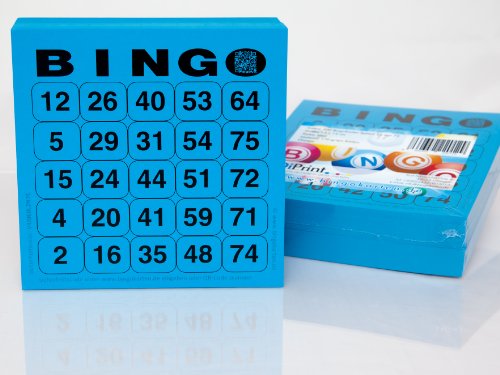 DiPrint 200 große Bingokarten für Senioren 25 aus 75 (blau) von DiPrint
