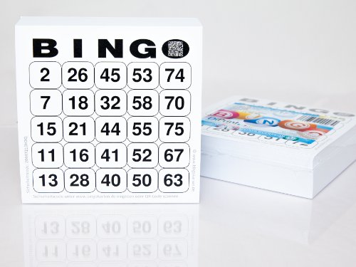 DiPrint 200 große Bingokarten für Senioren 25 aus 75 (weiß) von DiPrint