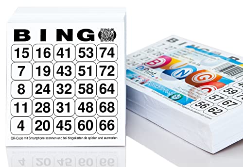 DiPrint 500 Bingokarten/Bingolose System 25 in 75 (10,5 x 11 cm) von DiPrint