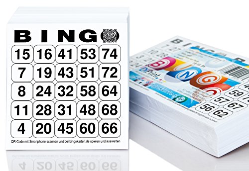 DiPrint 500 Bingokarten/Bingolose System 25 in 75 (10,5 x 11 cm) von DiPrint