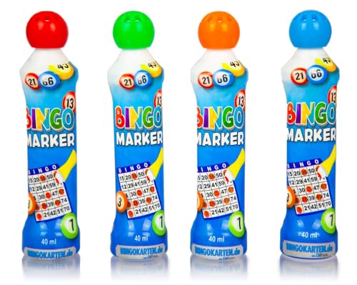 DiPrint Bingo-Marker oder Bingo Dabber (4 Farben) von DiPrint